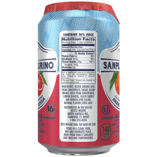 San Pellegrino Sparkling Fruit Beverages Aranciata Rossa-Blood Orange